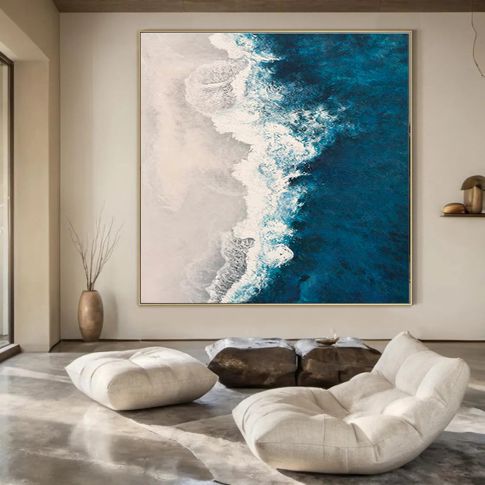 Custom Hand-Painted Abstract Mural for Dining Room & Hotel Wine Cellars