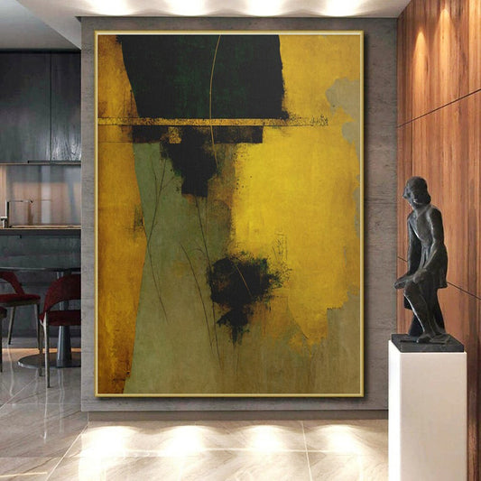 Giant Contemporary Abstract Painting for Master Bedroom Feature Wall in Modern Homes