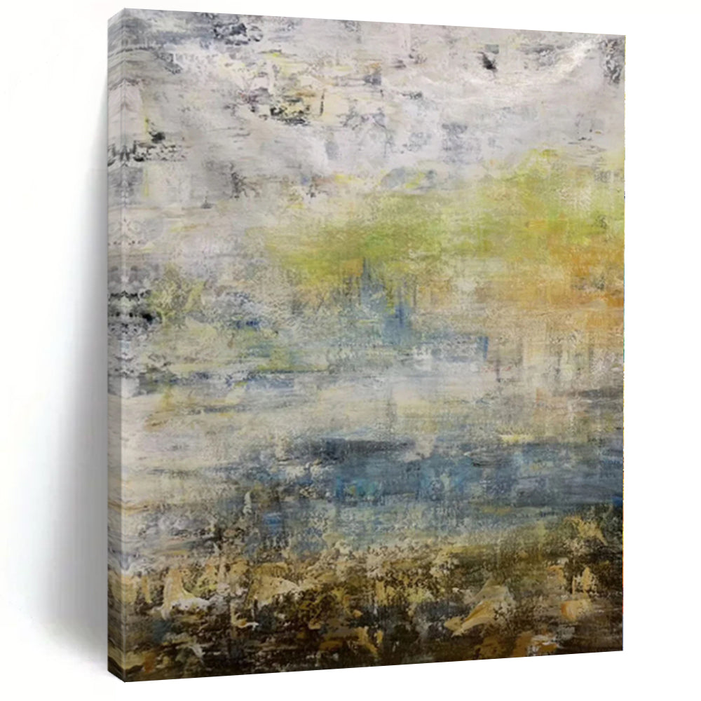 Grand Made-to-Order Abstract Art for Home Indoor Pool and Lounge Chair Feature Walls
