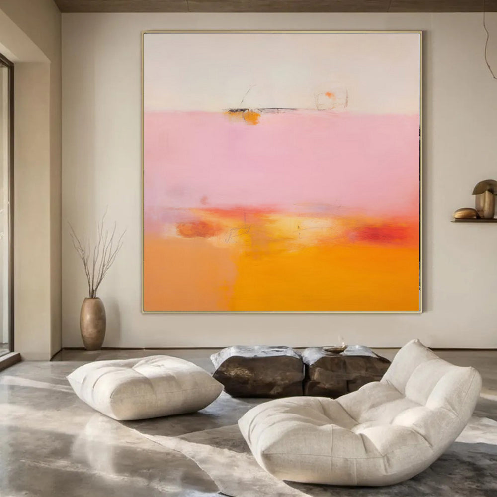 Extra-Huge Hand-Painted Modern Abstract Artwork for Dining Room Banquet Halls