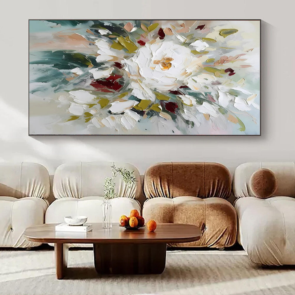 Custom Hand-Painted Abstract Mural for Hallway and Entryway