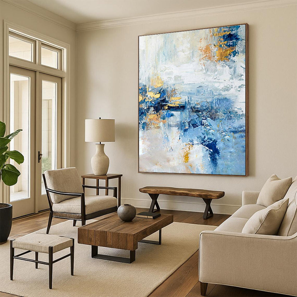 Huge Hand-Finished Abstract Painting for Luxury Residences LargeART0643