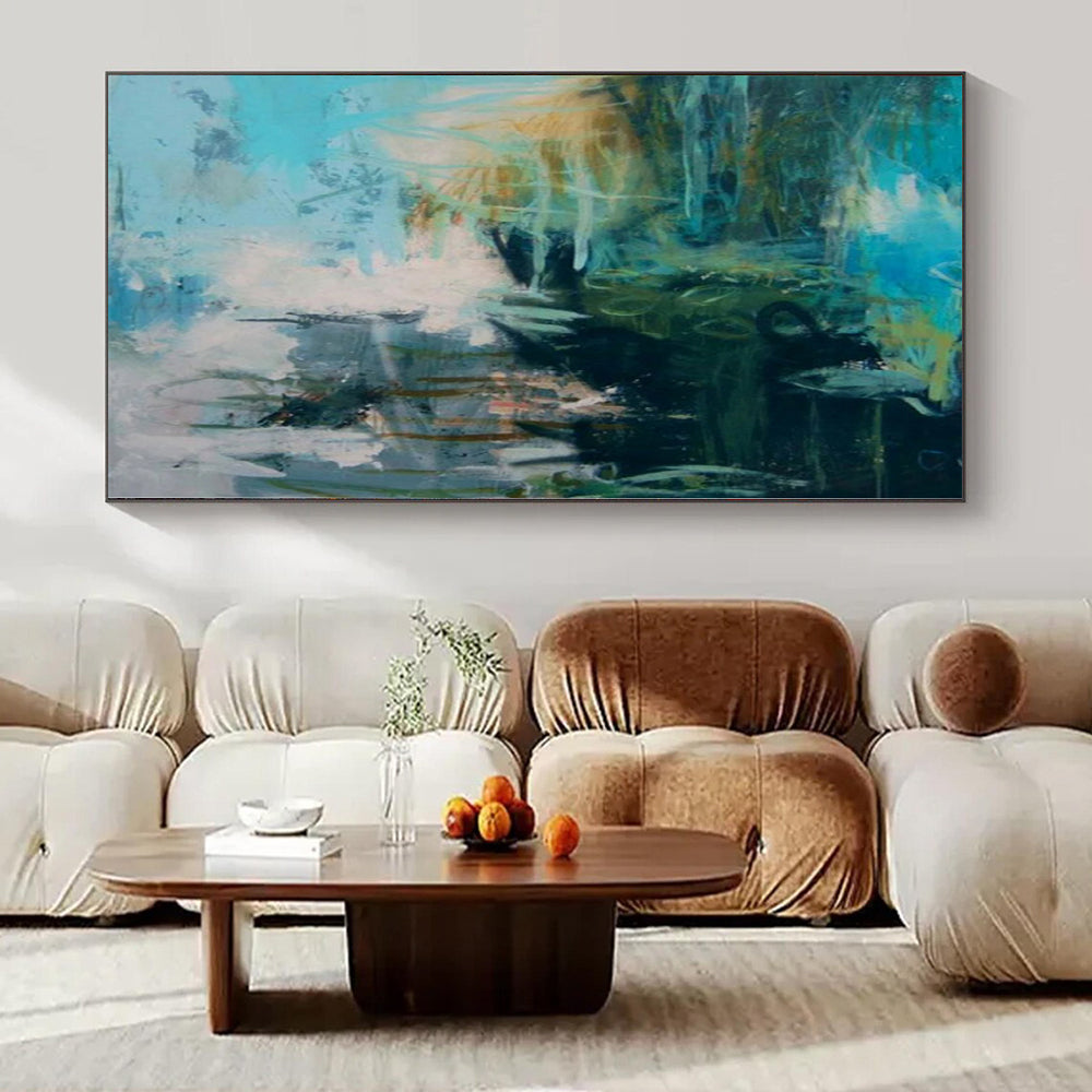 Monumental Abstract Painting for Loft Mezzanine Spaces - Commissioned Oil on Canvas