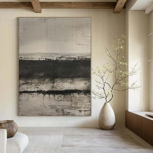 Custom Hand-Painted Abstract Mural for Living Room and Entryway