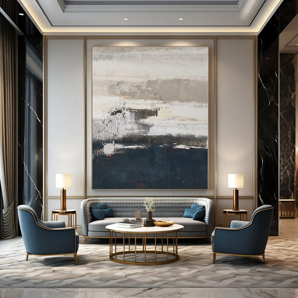 Immense Custom Abstract Painting for Agricultural Cooperative Lobbies