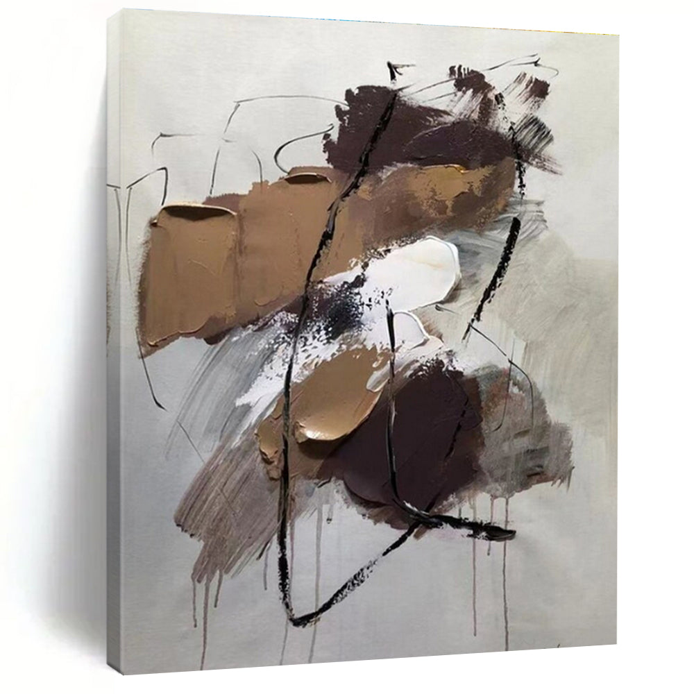 Large-Scale Modern Abstract Art for Attic Living Space Character Building