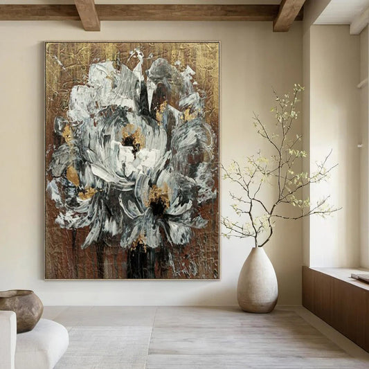 Seascape-Inspired Hand-Painted Abstract Art for Coastal Dining Rooms