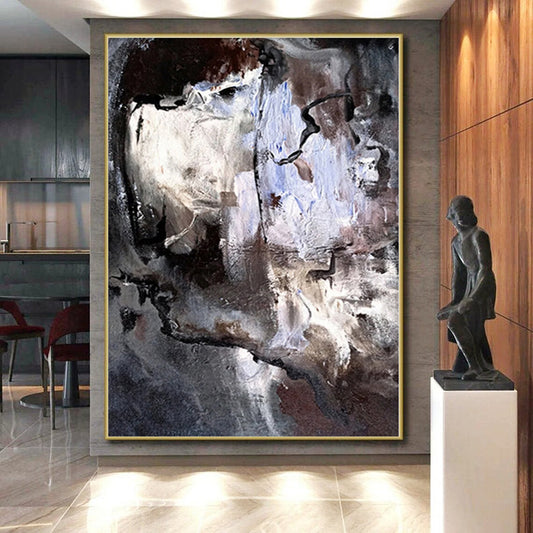 Giant Abstract Steampunk Art - Commissioned Mixed Media for Vintage-Themed Bars