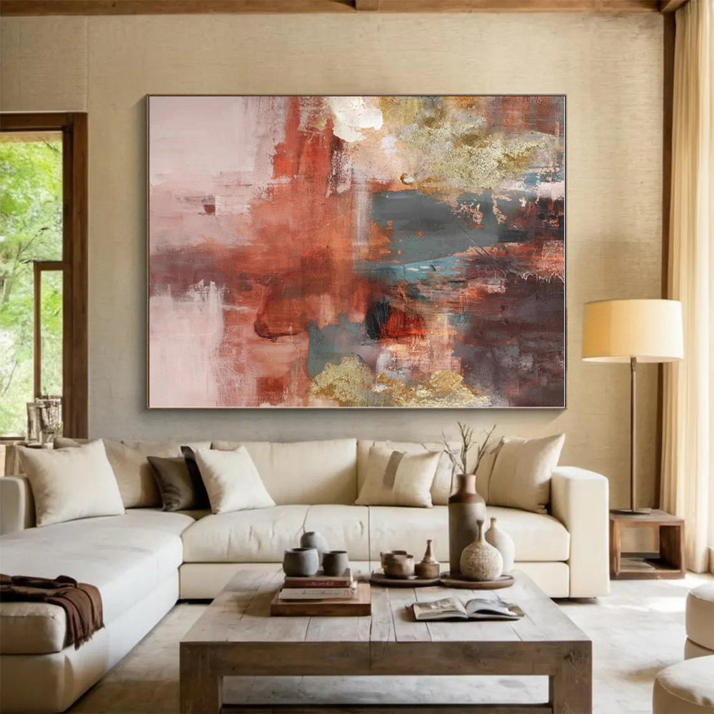 Made-to-Order Large Hand-Painted Abstract Painting for Hallway Passage Wall LargeART0583