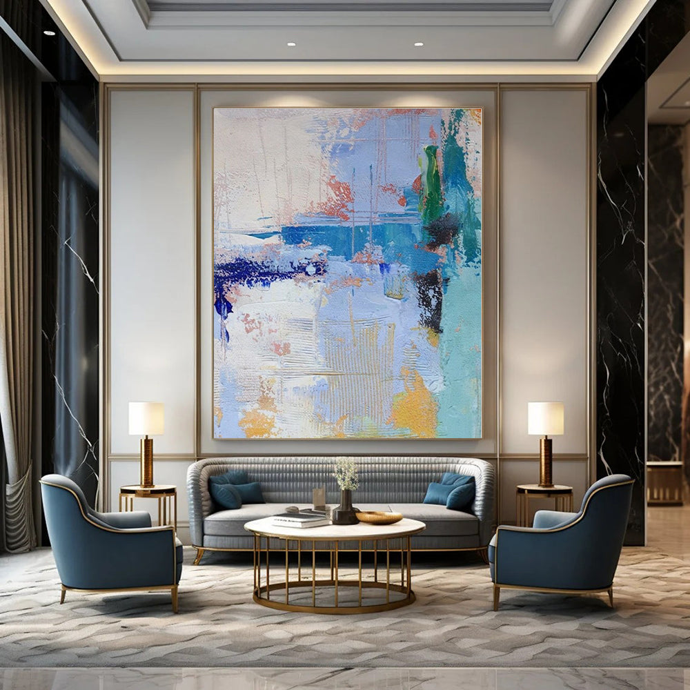 Custom Hand-Painted Abstract Painting for Office & Living Room