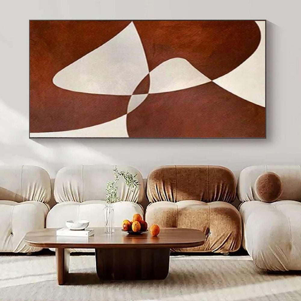 Huge Hand-Painted Contemporary Abstract Painting for Living Room Vaulted Ceilings