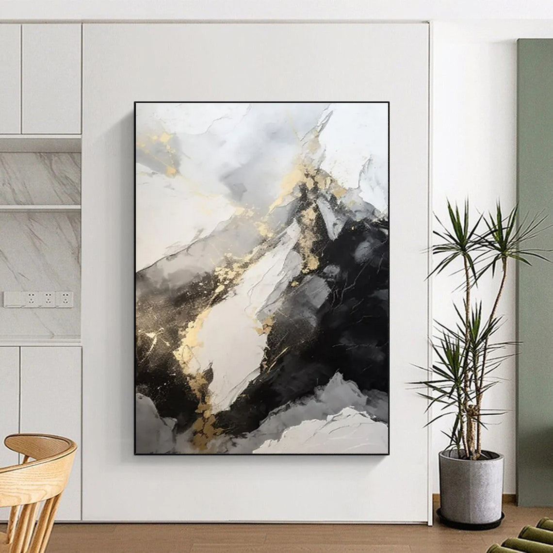 Super-Sized Modern Abstract Painting for Event Live Painting Demonstration Backdrops