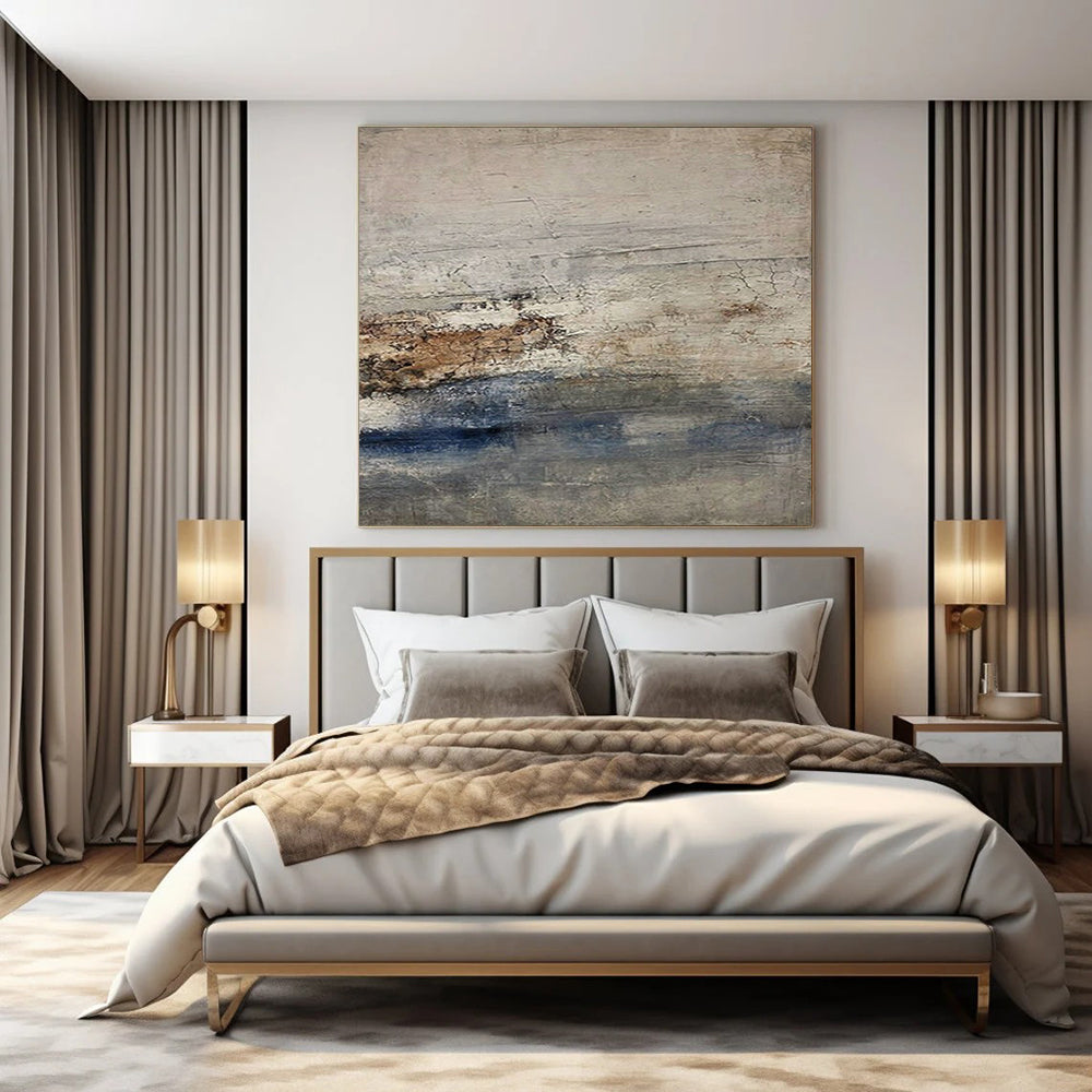 Large-Scale Hand-Painted Contemporary Abstract Coffee Art for Specialty Coffee Roaster Showrooms