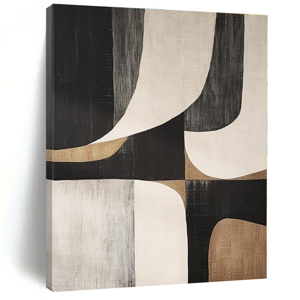 Oversized Custom Hand-Painted Abstract Canvas for Dining Room and Hotel Lobby Lounge