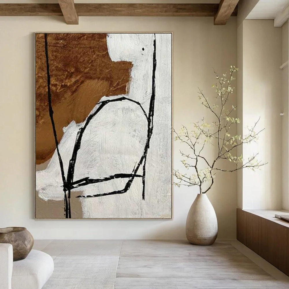 Super-Sized Hand-Painted Modern Abstract Wall Decor for Living Room Picture Windows