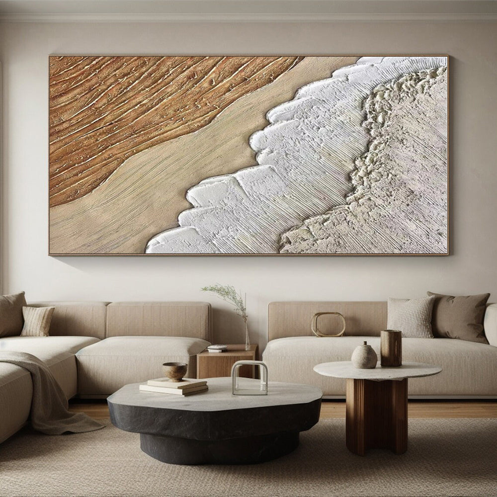 Monumental Abstract Painting for Home Indoor Poolside Lounge Wall