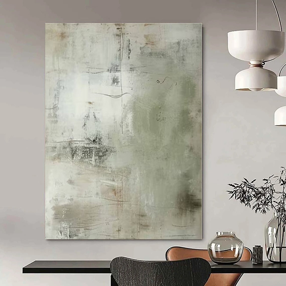 Hand-Painted Bespoke Abstract Canvas for Bedroom and Living Room