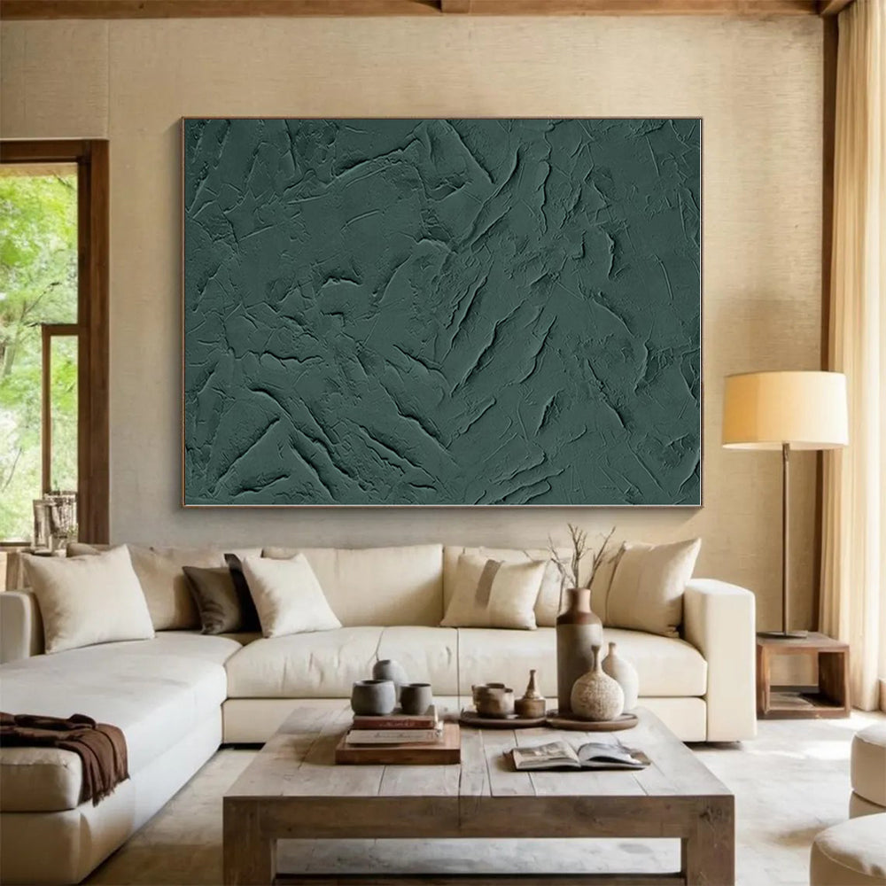 Vast Custom Abstract Painting for Sunroom Skylight Adjacent Wall