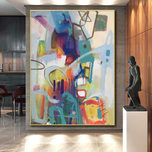 Gigantic Modern Abstract Art for Senior Living Community Common Areas