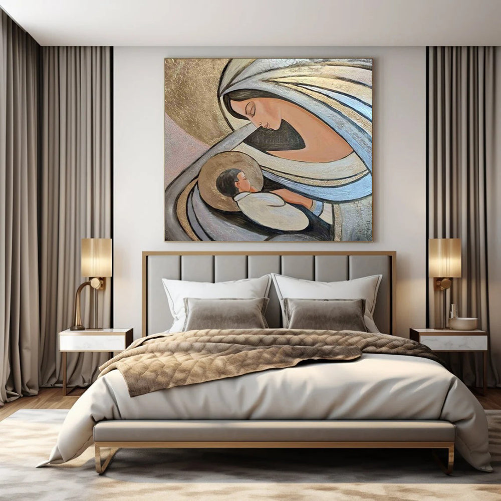Candlelit Ambiance Hand-Painted Canvas for Intimate Dining Rooms