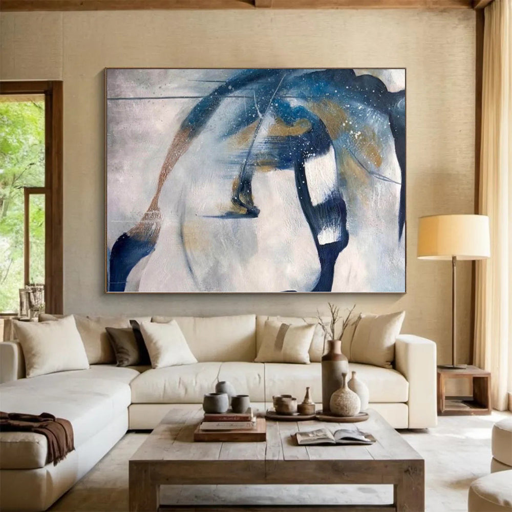 Oversized Custom Abstract Wall Art for Laundry Room Folding and Sorting Areas
