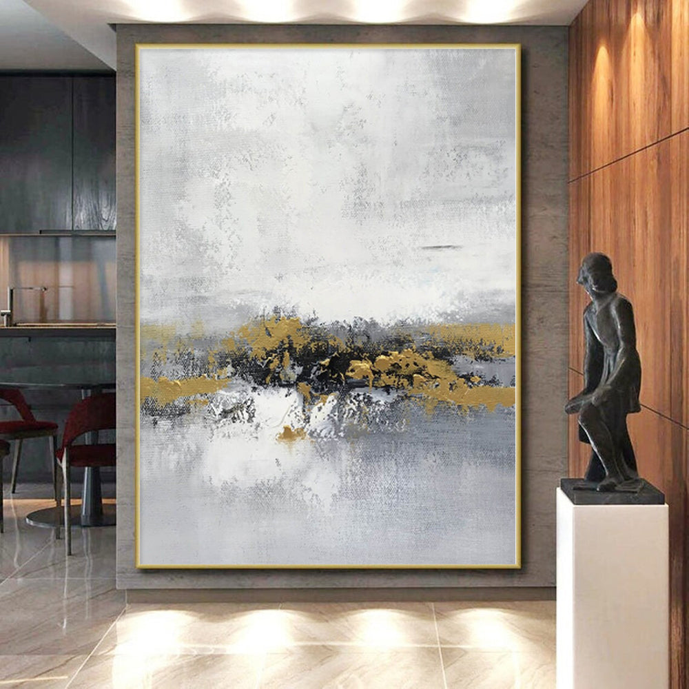 Super-Sized Custom Abstract Painting for Home Bar Back Wall