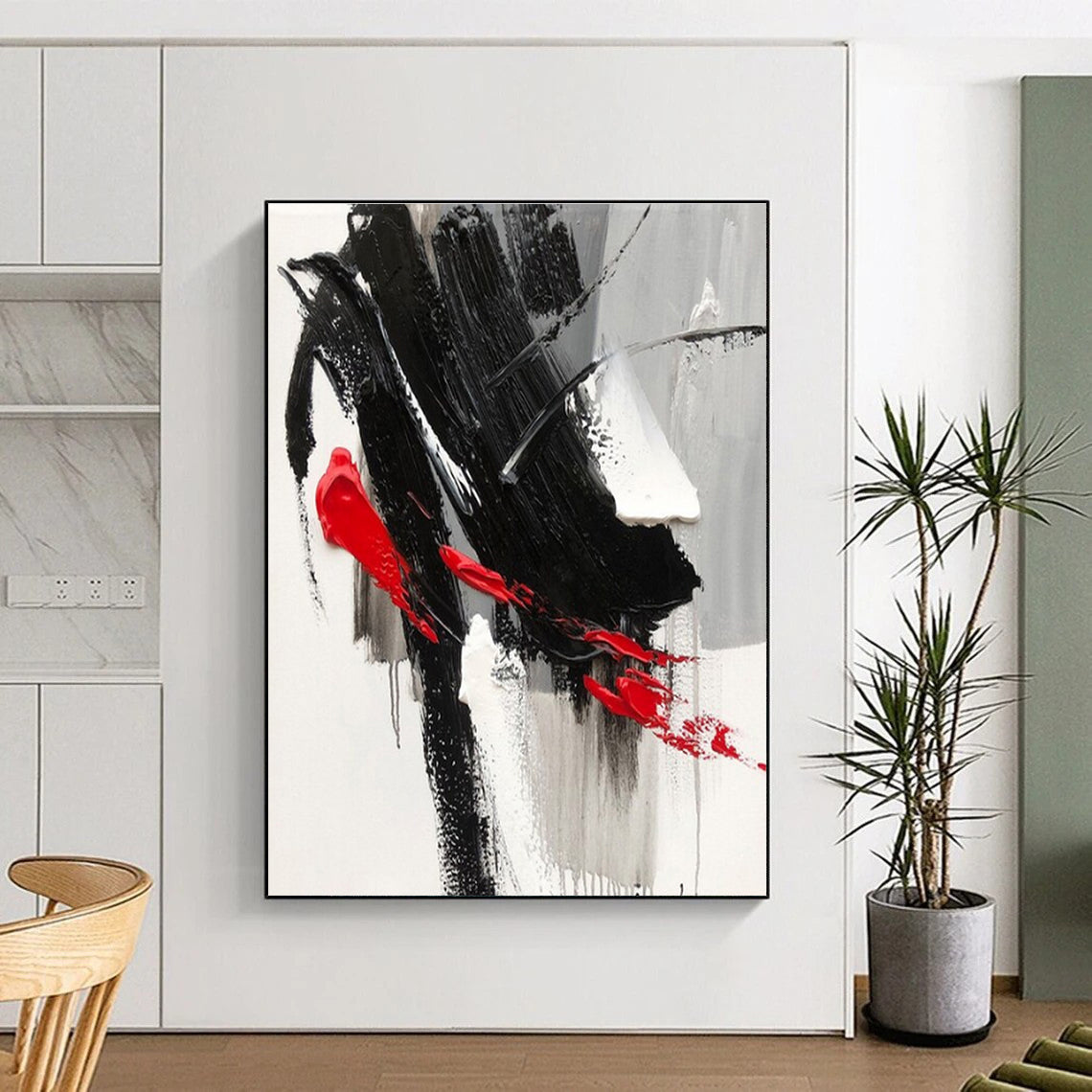 Monumental Modern Abstract Wall Art for Entryway Dramatic First Impression