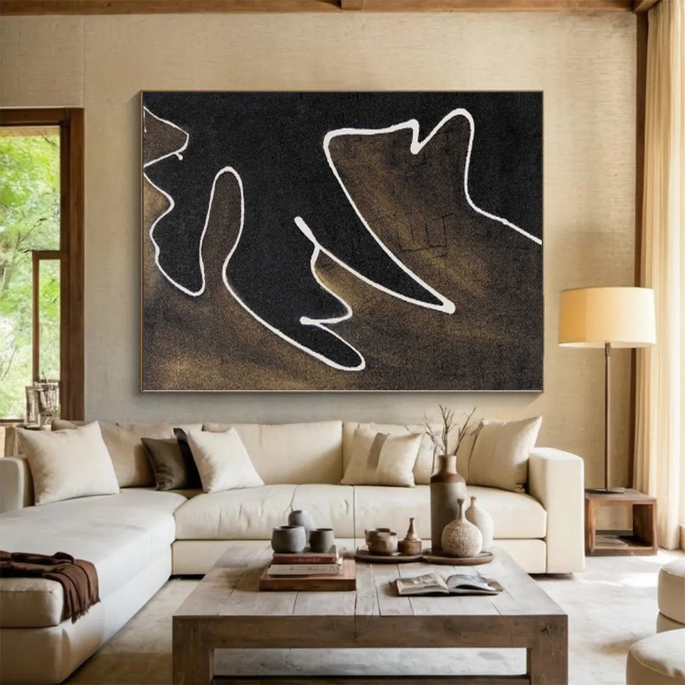 Monumental Abstract Swirl Painting - Made to Order Acrylic for Casino Lobby Entertainment Areas