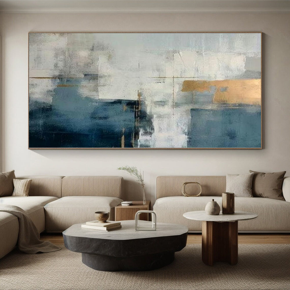 Large Custom Abstract Canvas for Kids’ Playroom Feature Walls