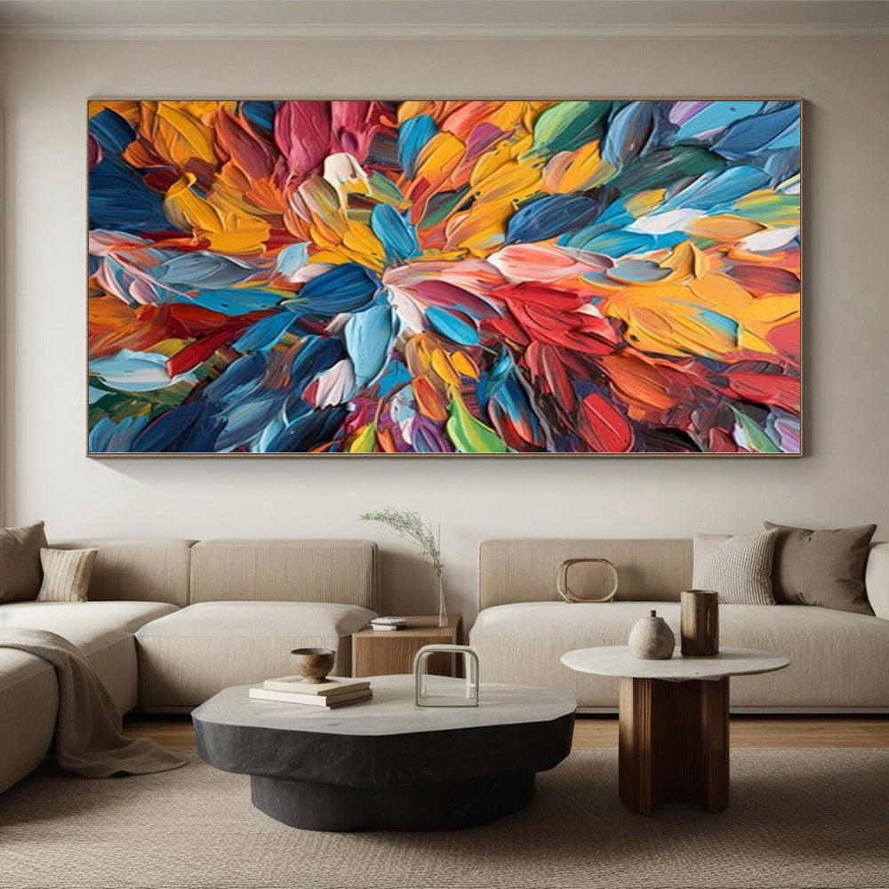 Large Abstract Canvas for Rabbit Hutch Interiors - Custom Acrylic on Linen