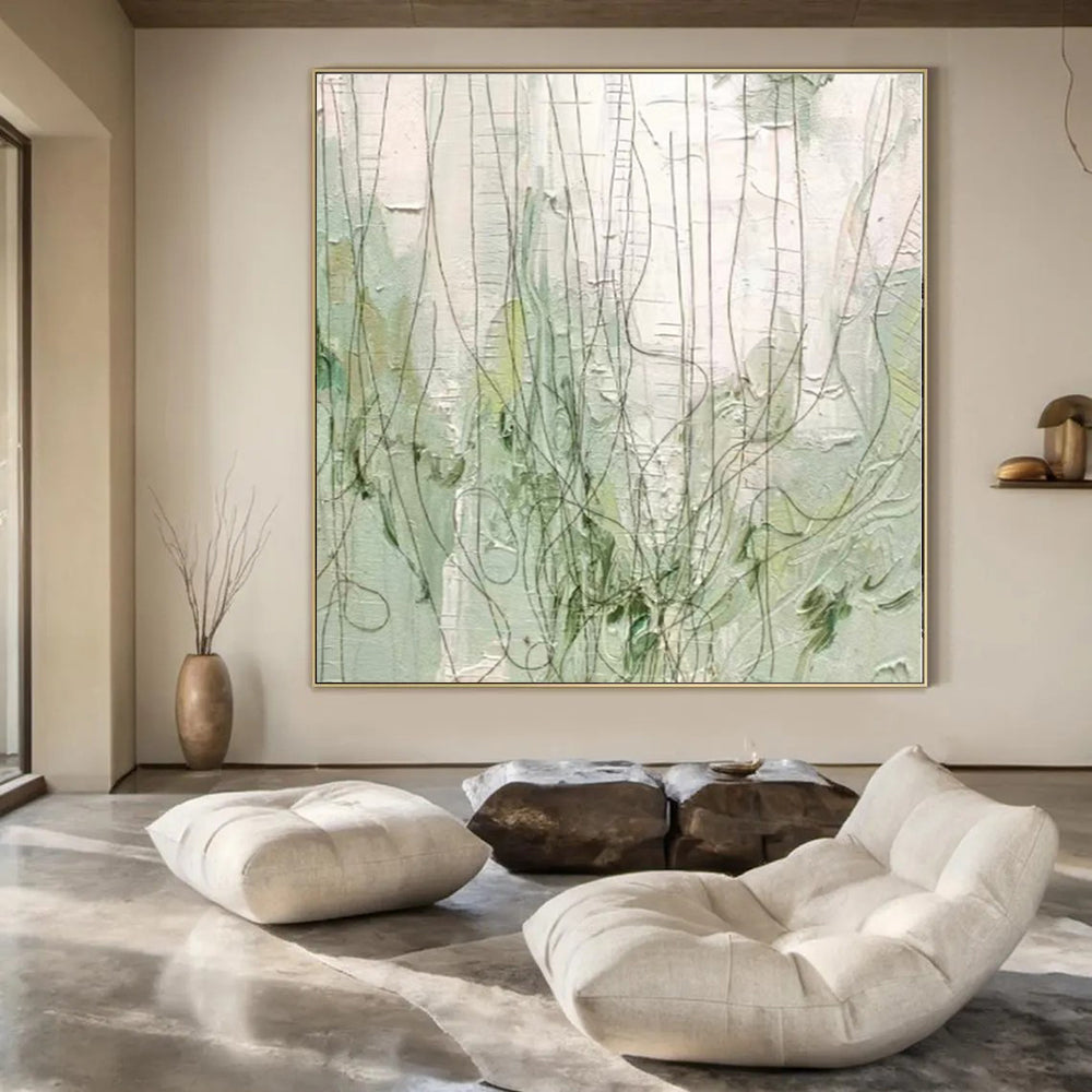 Large Abstract Canvas for Secret Passageway Interiors - Commissioned Mixed Media on Canvas
