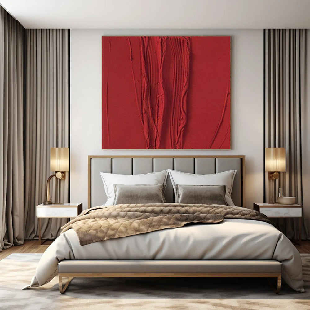 Large-Scale Hand-Painted Contemporary Abstract Mural for Family Home Kitchens