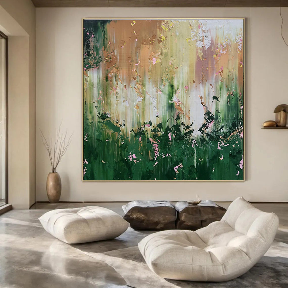 Hand-Painted Bespoke Abstract Canvas for Bar & Hotel Pool Decks