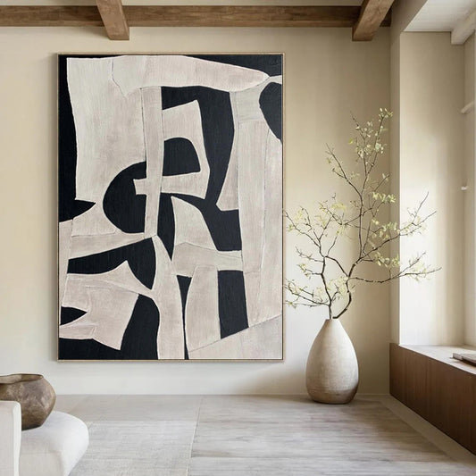 Oversized Handcrafted Abstract Canvas for Veterinary Clinic Waiting Rooms