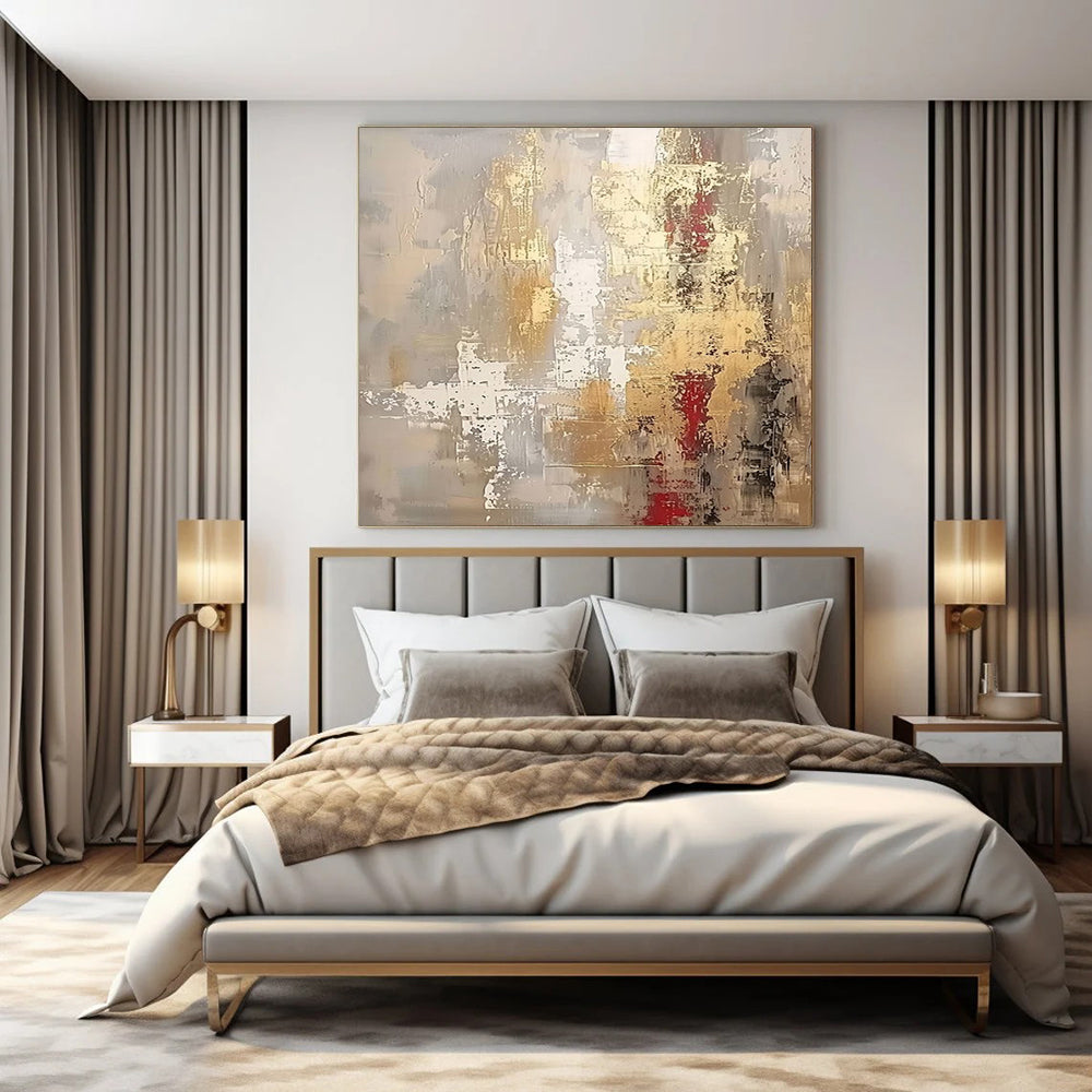 Hand-Painted Large Modern Abstract Wall Art for Family Home Great Rooms
