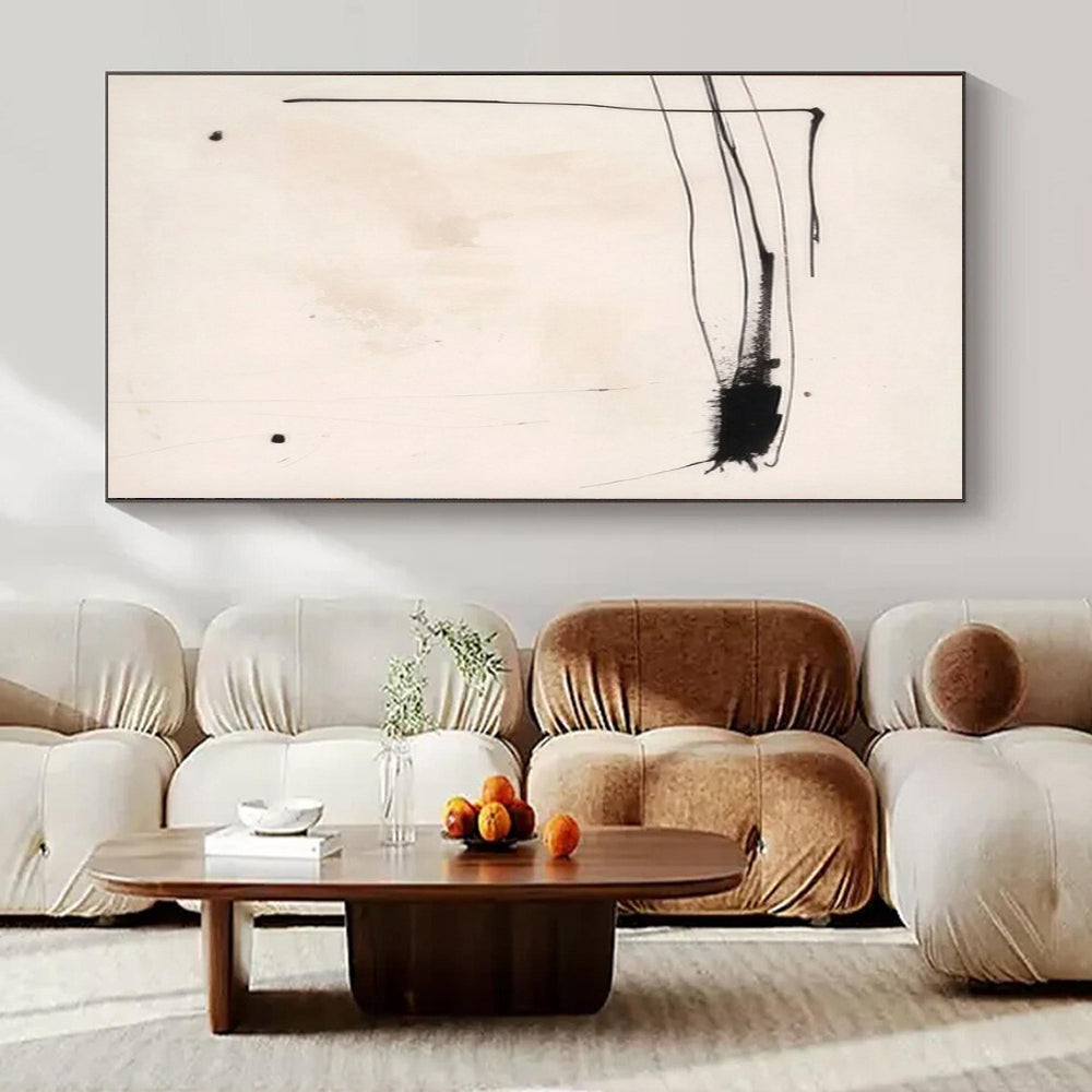 Colossal Hand-Painted Contemporary Abstract Canvas for Luxury Hotel Conference Center Foyers