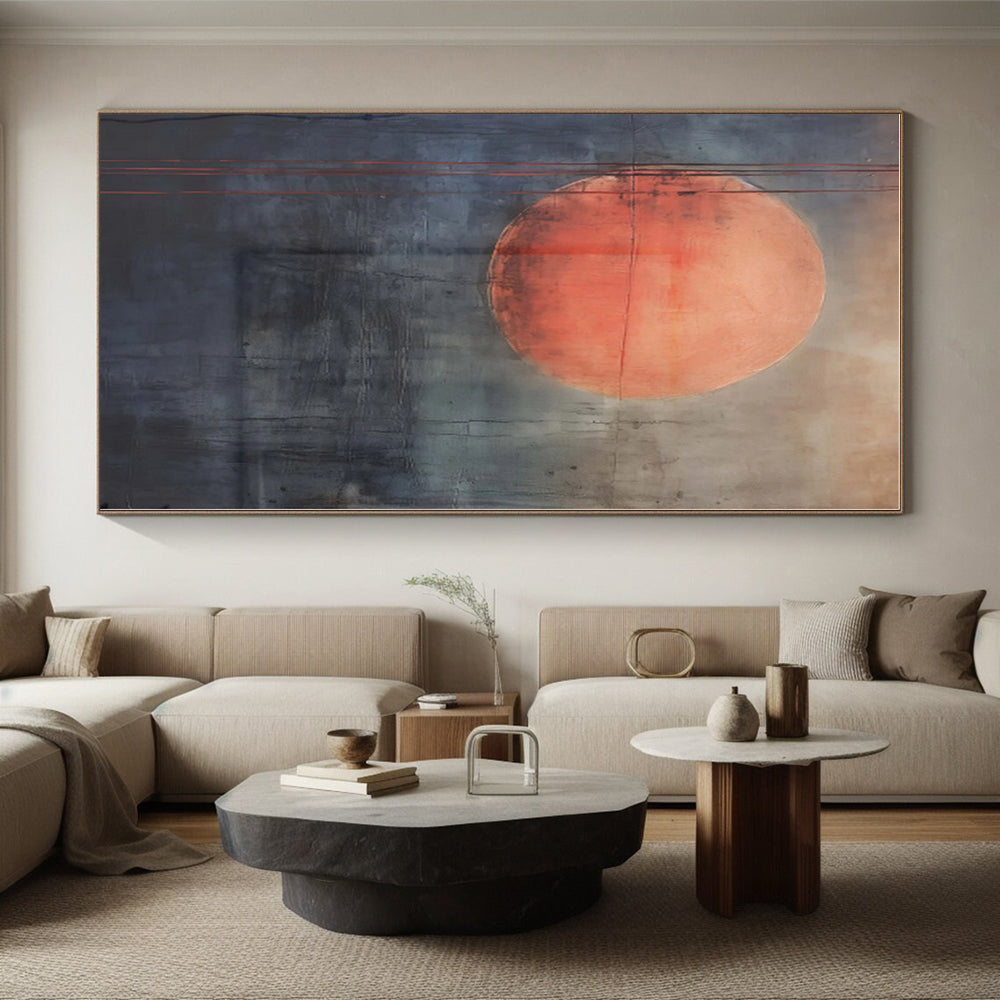 XXL Custom Abstract Canvas for Family Room Gallery Wall Display