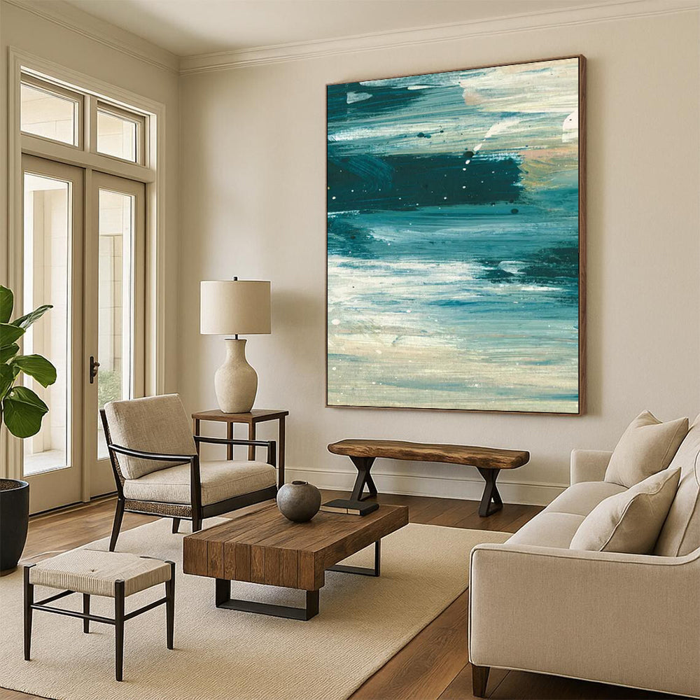 Custom Abstract Paintings: Large Dimensions, Hand-Painted Textures DTP177