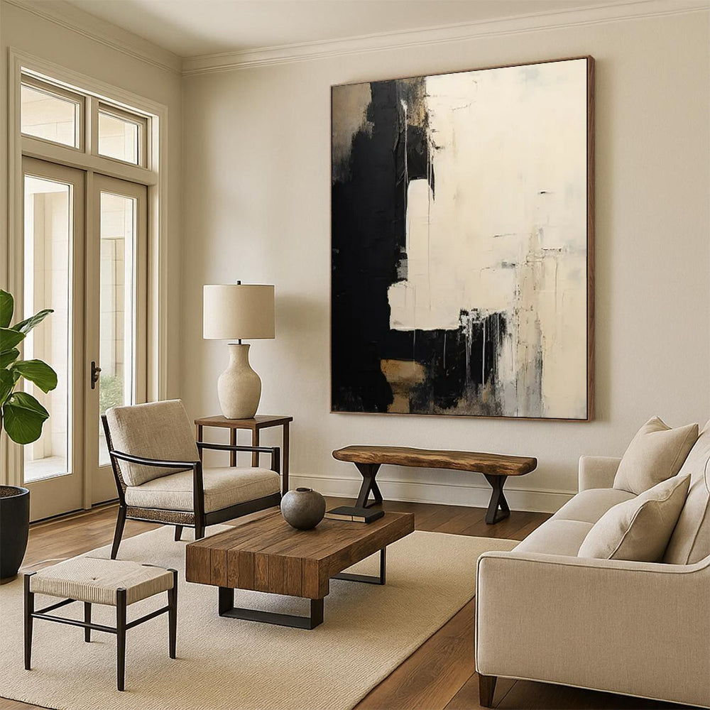Massive-Scale Hand-Painted Abstract Canvases for Bedroom & Hotel LargeART2362