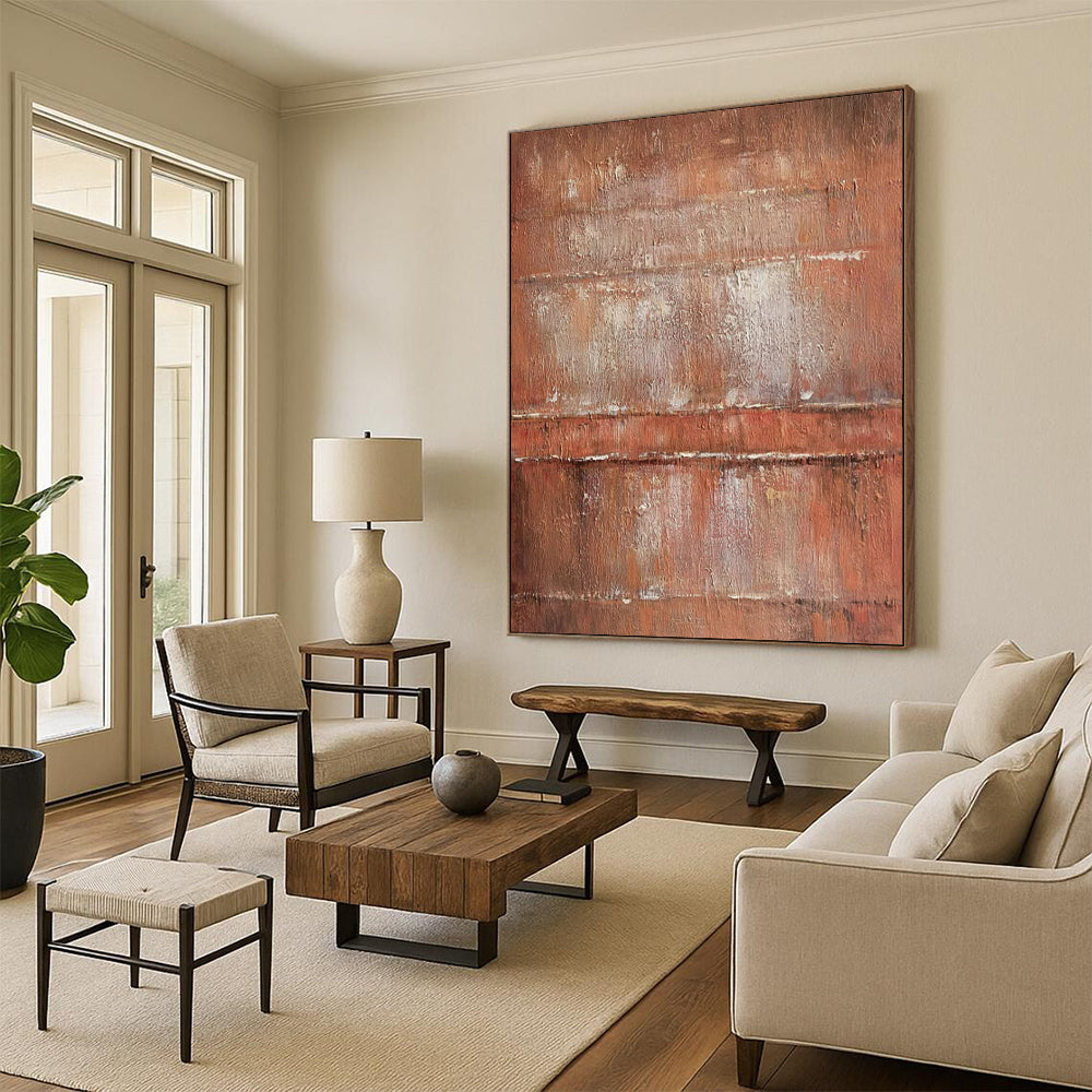 Gigantic-Scale Hand-Painted Abstract Wall Murals for Dining Room & Bar LargeART2303