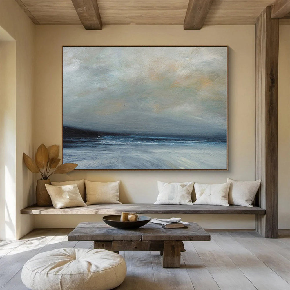 Moody Sea & Sky Abstract - Dramatic Bedroom Accent DLZ022