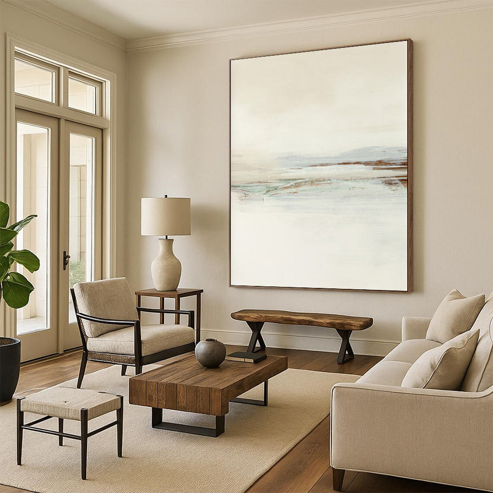 Large Custom Abstract Art: Hand-Painted Textures for Bar & Hotel DTP224
