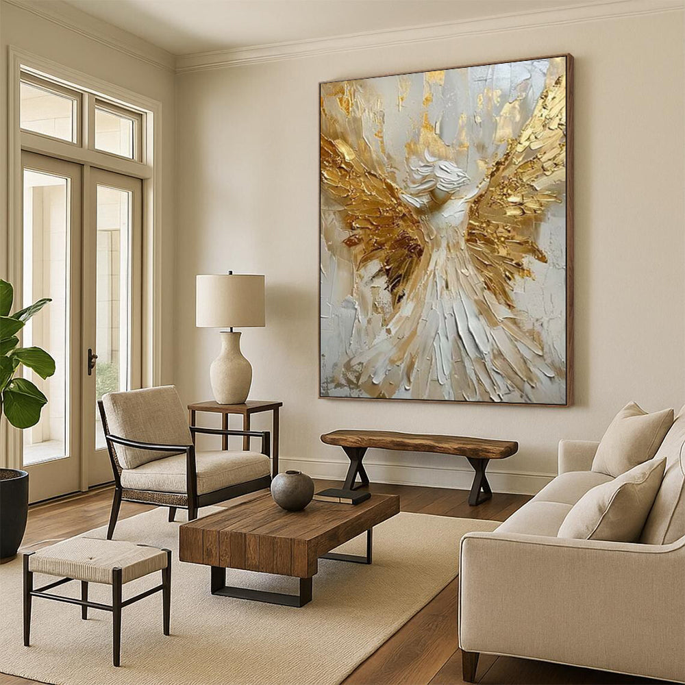 Hand-Painted Bespoke Abstract Canvas for Office & Entryway LargeART1908