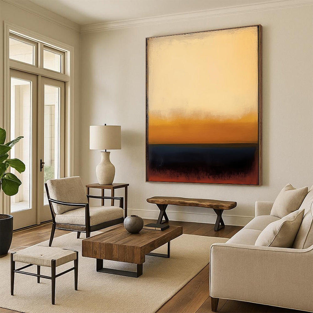 Structured & Inspiring Custom Hand-Painted Abstract Painting for Office & Dining Room LargeART1948
