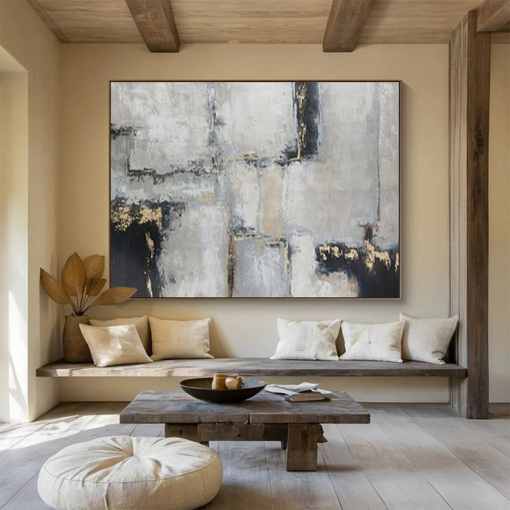 “Harmonic Cosmos” Large - Format Abstract Canvas for Dining Room & Living Room DKH351
