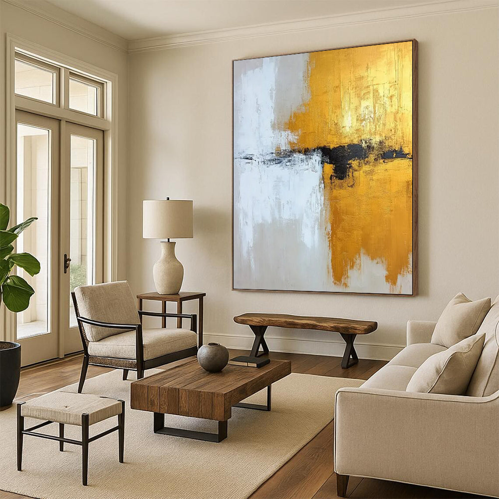 Monumental-Sized Hand-Painted Abstract Wall Art for Office & Dining Room LargeART2371