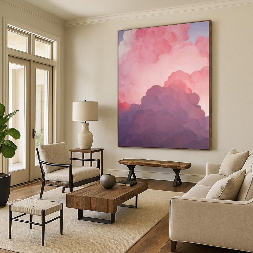 Sophisticated & Chic Hand-Painted Custom Abstract Painting for Office & Dining Room LargeART1981