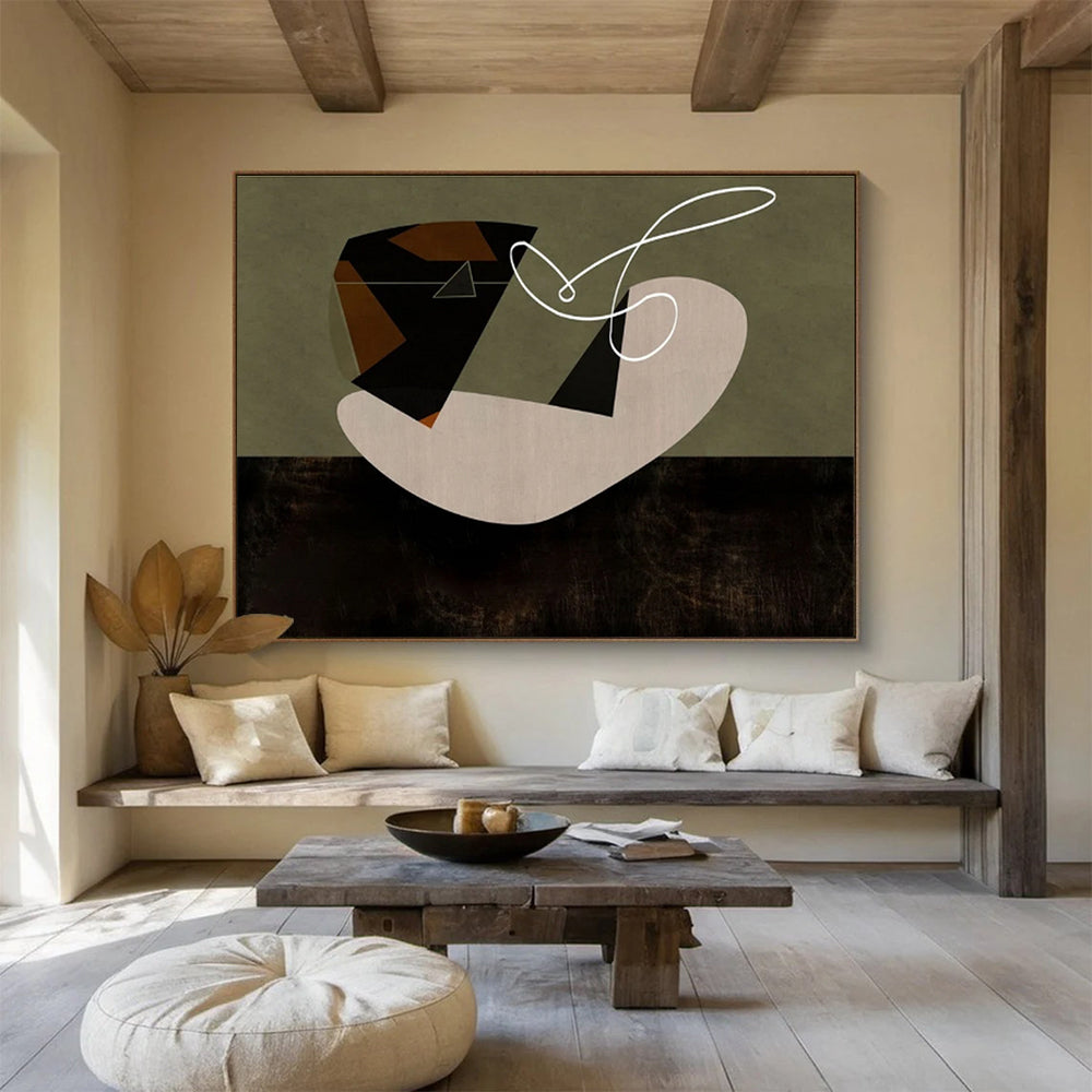 “Graceful Impulses” Colossal Abstract Painting for Office & Hallway DKH362