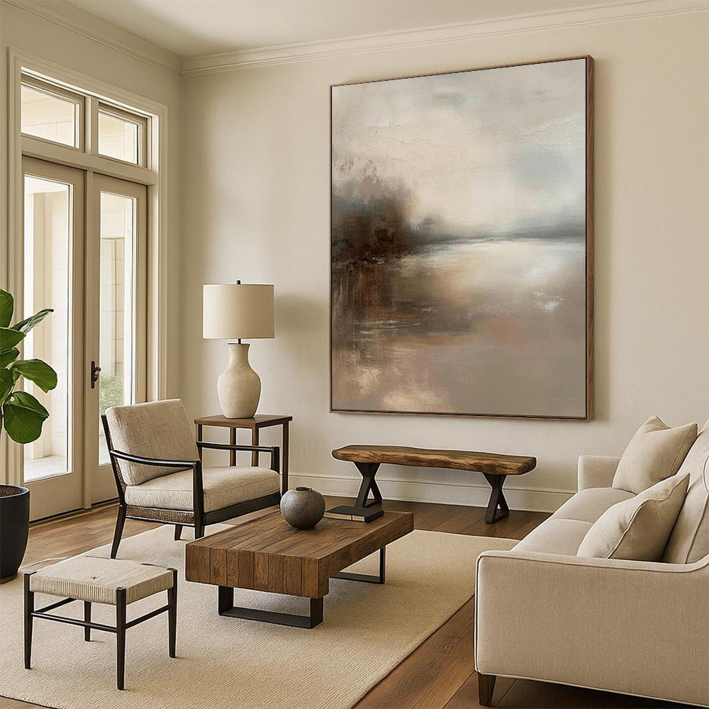 Large-Scale Custom Hand-Painted Abstract Art for Office & Hallway LargeART1874
