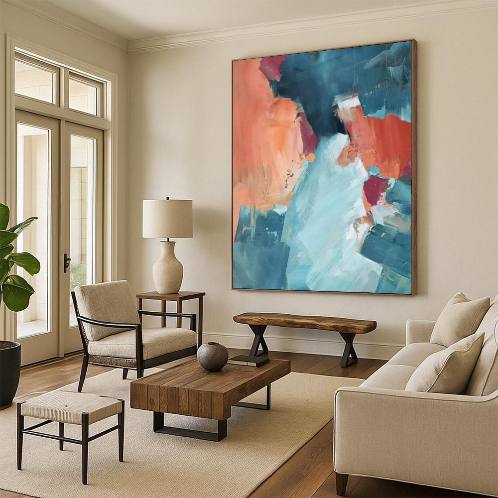 Stupendous Hand-Painted Abstract Wall Installations for Bar & Hotel Lobby LargeART2269